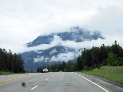 Clouds hang in the mountains, but we have hope..