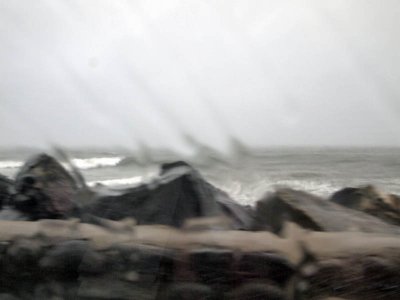 ...Rye Beach through a rain-smeared window...