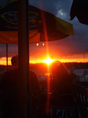 Aug. 26: The sun sets over Boothbay Harbor.