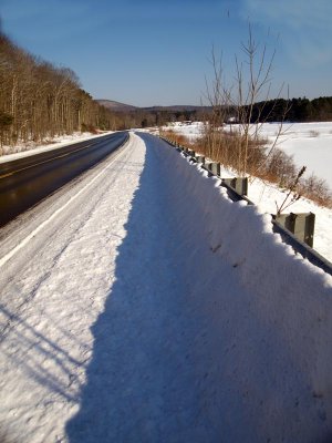 On the way up, the snow is pretty!