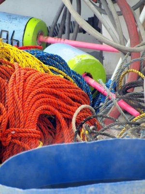 ....along with colorful fishing gear.