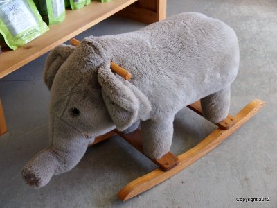 This elephant is for visting kids.