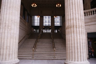 Stairs are worn by decades of feet!