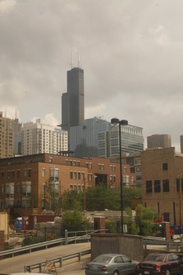 ....look back at the city and....