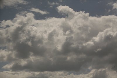...beautiful cloud formations; they stretch from horizon to horizon!