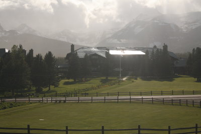 One of the famous lodges with it's mountain backdrop....drop dead gorgeous!