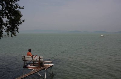 fisherman at Lake Balaton