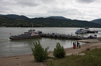 ferryboat crossing Danube