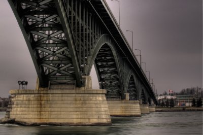 Peace Bridge In The Overcast
