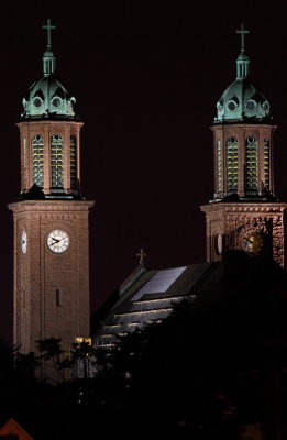 Corpus Christi Steeples At Night