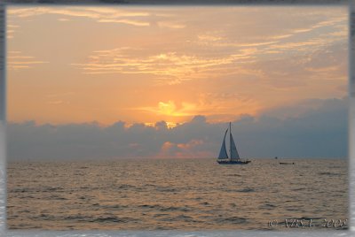 sailing in to sunset