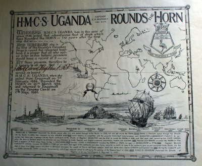 H.M.C. S. Uganda Rounds The Horn