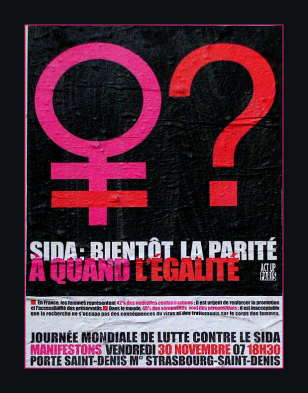 aids: soon as much women affected as men...