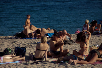 on the beach