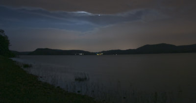 Moonrise at Lake Salagou