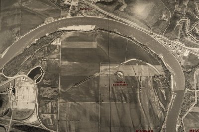 Overhead view of the field where the Arabia was found