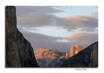 Sunset on Half Dome and Clouds Rest