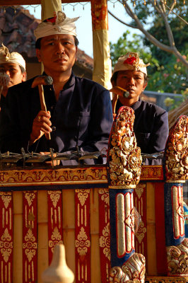 Gamelan players, Bali