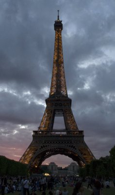 Eiffel Tower in the after glow of sunset