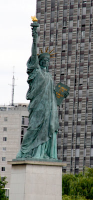 Smaller version of the Statue of Liberty This was given to France by the US