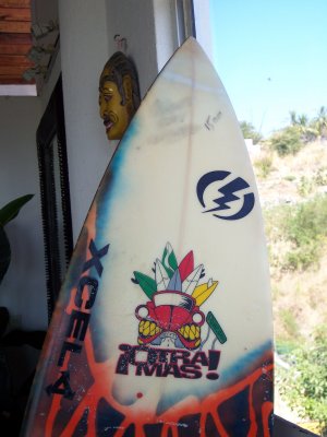 my battered surfboard