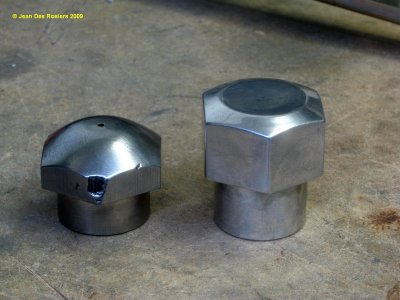 0855 Alloy (home made) fork crown nut (my old one was damaged and needed chroming)