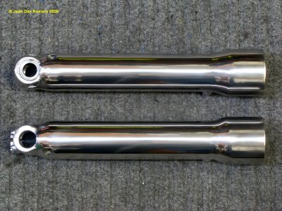 0930 Polished lower fork sliders