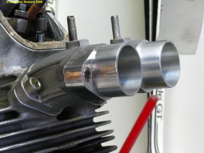 0237 making a manifold for Keihin FCR35 carburators