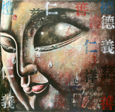 bouddha profil en larme N28 / 2008