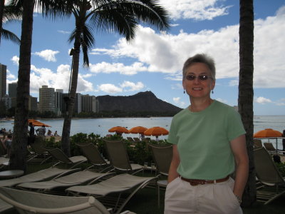 Diamond Head from hotel pool