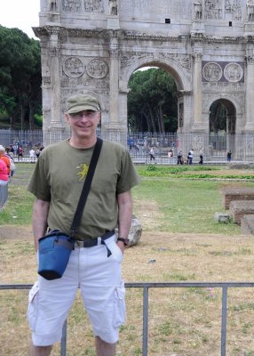 In front of the Arch of Constantine