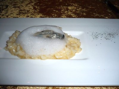 oyster and champagne risotto