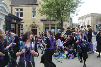 Folk dancing in Bakewell