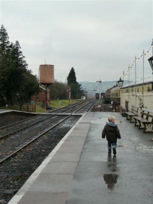 Small explorer on Platform 1 Toddington Station