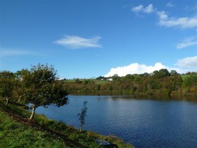 Early autumn colours contrast so well with the blue