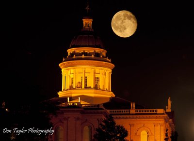  Full Moon over Placer County Courthouse
