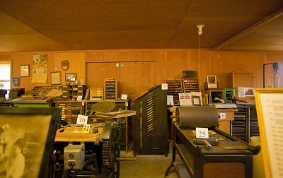 Printing equipment dating to 1880