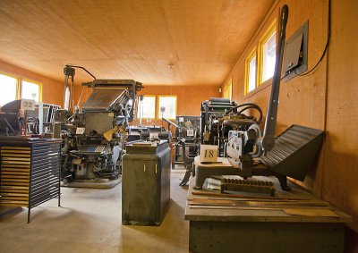 Printing equipment dating to 1880