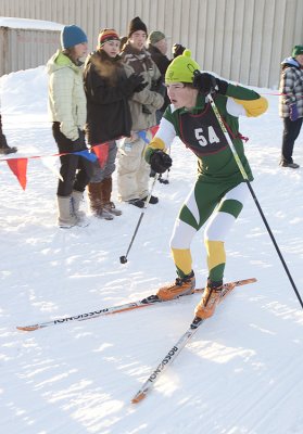 Tim Thorndike of Service skied a 17:32.8 for 18th in the B div.