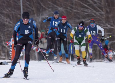Chugiak's Ben Fitzgerald leads an early pack