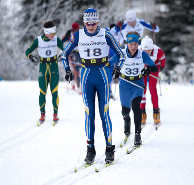 Forrest Mahlen leads a pack