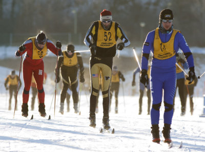 Dylan Watts, right, leads the men onto the classic portion