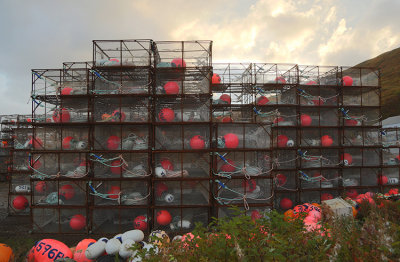 Crab pots ten days before the season, Dutch Harbor