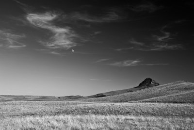 Moonrise Over Haystack Butte
