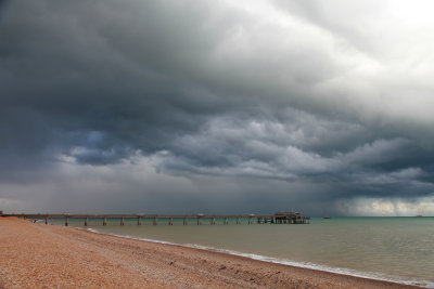 Brooding skies over Deal