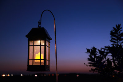 Lantern at dusk
