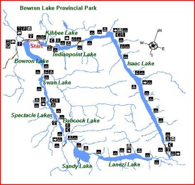 Bowron Lakes Map