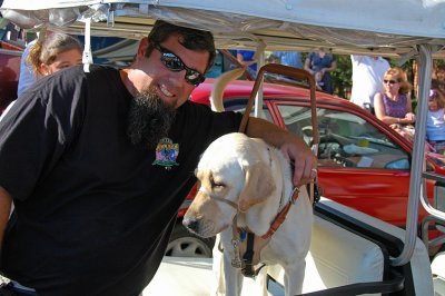 Brian Field with Justice, his Service Dog