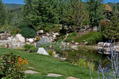 Large Water Feature with Pond