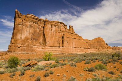 Sandstone Cliffs Near Courthouse Towers